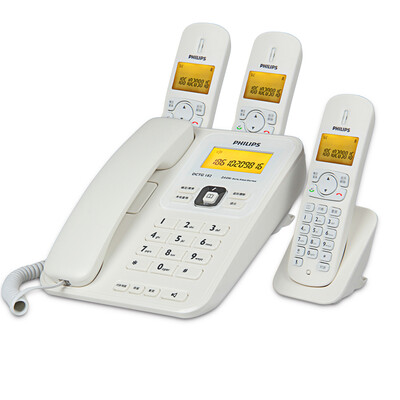 

Philips (PHILIPS) DCTG182 перетащить три перетащить три пары громкой связи / внутренний звонок / беспроводной телефон / стационарный телефон / домашний телефон телефон белый