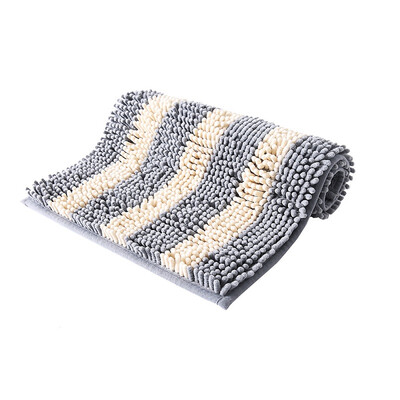 

Suarte boutique chenille absorbent mat anti-slip mat bathroom bathroom door mat soft thick encryption machine washable 40 60cm gray