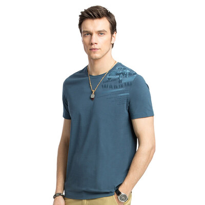 

Camel (CAMEL) Мужская летняя мода Печать Молодежный круглый воротник повседневная футболка с коротким рукавом Хлопок Топ-мужчина X7B355126 Синий Серый XXL