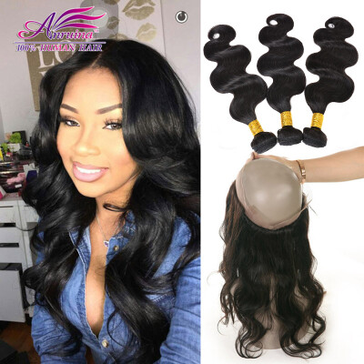 

Cheap Raw Indian Hair With Closure Black Virgin Human Hair 360 Frontal With Bundles Wet And Wavy Indian Body Wave With Closure