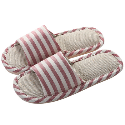 

[Jingdong supermarket] set pure JICHUN slippers linen slippers breathable non-slip couples home drag women-style light blue 37-38 yards (for 35-36 yards) 17002