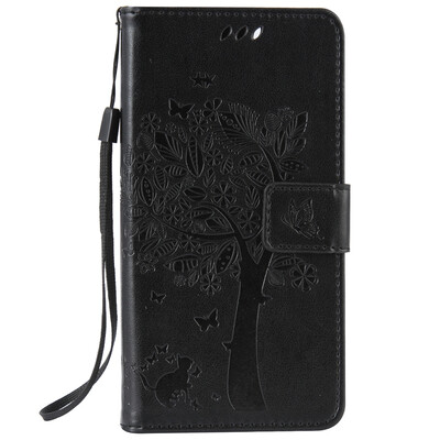 

Black Tree Design PU Leather Flip Cover Wallet Card Holder Case for WIKO LENNY 3