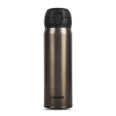 

Cups bear high vacuum stainless steel insulation cup fashion bounce cover insulation cup student car cup 450ml cosmic black