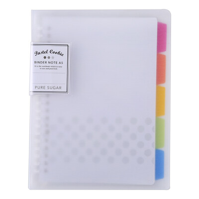 

Kokuyo Campus WSG-RUCP12B Blue Cover Loose-leaf Notebook with 40 A5 Pages&Separator Pages in 5 Colors