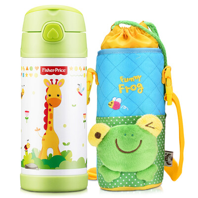 

The United States Fisher-Price baby sucker cup baby learn cup handle training cup drinking kettle (including cup sets) 320ML green