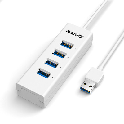 

Maiwo (MAIWO) KH304 USB3.0 расширение высокоскоростной четыре HUB концентратор поддерживает настольный ноутбук оборудования Белый