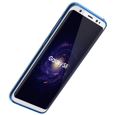 

Ранний ROCK Локк Samsung s8plus телефон оболочки / защитный рукав серии твердой и мягкой оболочкой / рукав тонкий через синий