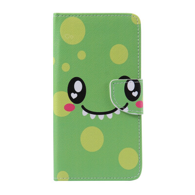 

Green Smile Design PU Leather Flip Cover Wallet Card Holder Case for LG V10