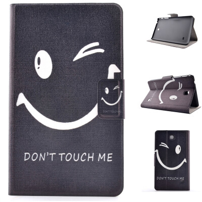 

Naughty Smile Style Classic Flip Cover with Stand Function and Credit Card Slot for Samsung Galaxy Tab 4 T230