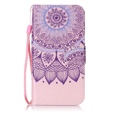 

Purple Sunflower Design PU Leather Flip Cover Wallet Card Holder Case for Samsung Galaxy S7/G9300