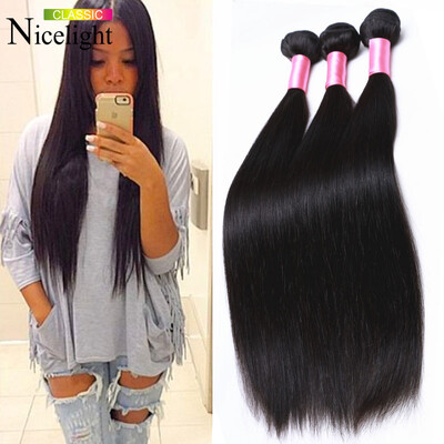 

7A Brazilian Virgin Hair Straight 100% Human Hair Extensions Best Selling Hair 4 Bundles Brazilian Straight Hair Natural Black #1B