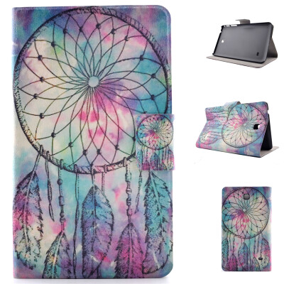 

Pink Dreamcatcher Style Classic Flip Cover with Stand Function and Credit Card Slot for Samsung Galaxy Tab 4 T230