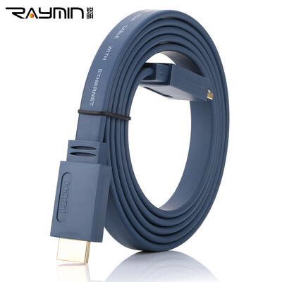 

Rui Ming RA200GY-0500 HDMI cable version 20 4K digital high-definition line 3D function 24K thick gold-plated connector flat wire 5m