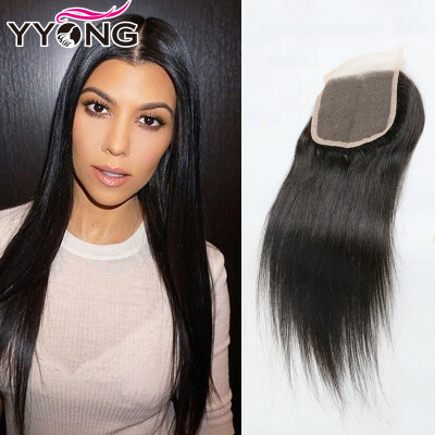 

Indian Virgin Hair Straight 4*4 Bleached Knots Indian Lace Closure Straight Human Hair Closure Indian Straight Hair With Closure