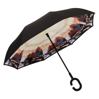 

Parkson umbrella 7103 double-decked umbrella-free umbrella double umbrella car with long-handled umbrella men and women rain and light folding large umbrella newspaper