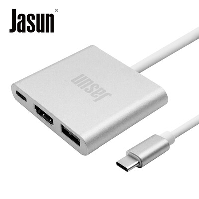

Jebshun (JASUN) USB3.1 типа C к HDMI Женский конвертер типа С определение телевизионного дисплея преобразователя 12 дюймов поддержки MacBook линии соприкосновения ИС-152 TV