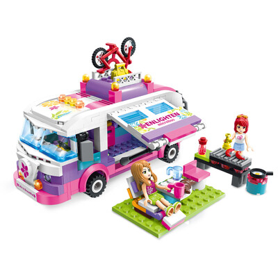 

ENLIGHTEN Building Blocks Intelligent Toys for Girls Princess Series Station Wagon Toy