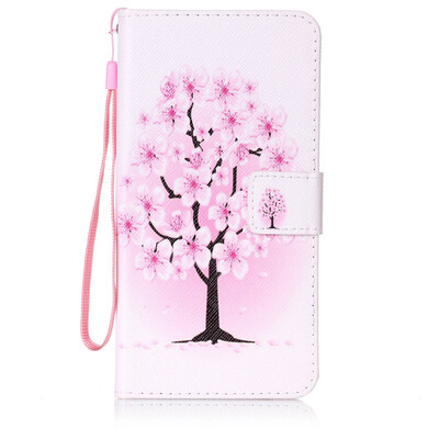 

Peach Blossom Design PU Leather Flip Cover Wallet Card Holder Case for ASUS Zenfone 3ZS570KL