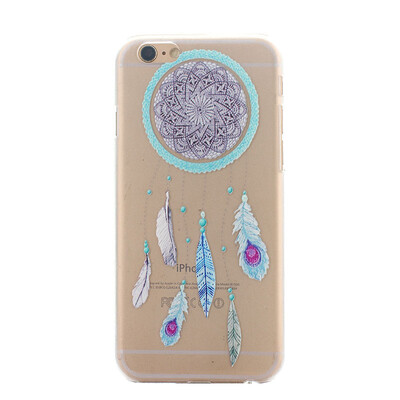 

Blue Dreamcatcher Pattern Soft Thin TPU Rubber Silicone Gel Case Cover for IPHONE 6 Plus/6S Plus