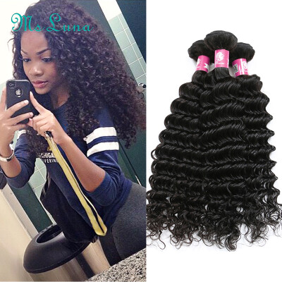 

Malaysian Virgin Hair Deep Wave Unprocessed Virgin Malaysian Hair 4 Bundle Deals Grace Hair Products Human Hair Weave Bundles