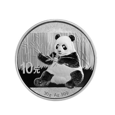 

Chinese gold coins 2017 panda 30 grams silver coins with a package with a brochure