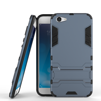 

Dark blue Slim Robot Armor Kickstand Shockproof Hard Rugged Rubber Back Case For vivo X9Plus