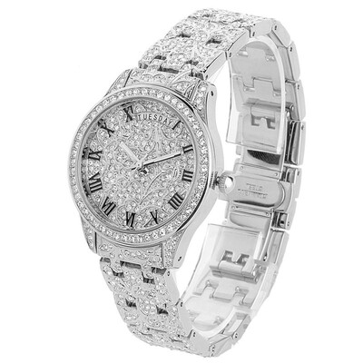 

Women's Watch Glaring Quartz Watch With A Steel Watchband