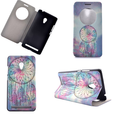 

Pink Dreamcatcher Design PU Leather Flip Cover Wallet Card Holder Case for Asus Zenfone 6