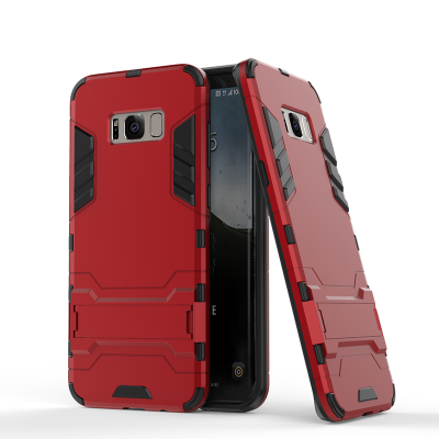 

Red Slim Robot Armor Kickstand Shockproof Hard Rugged Rubber Back Case For SAMSUNG GALAXY S8