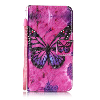 

Black Butterfly Design PU Leather Flip Cover Wallet Card Holder Case for Huawei Y3 II