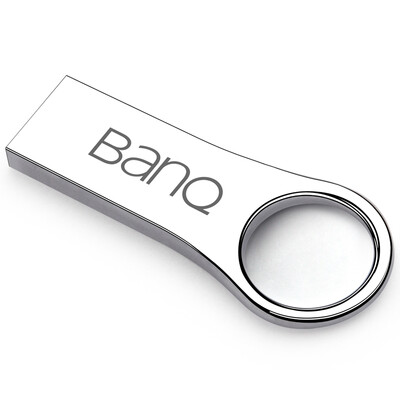 

banq F8 16GB водонепроницаемый ударный металлический флеш-накопитель бутик-версия снежного серебра