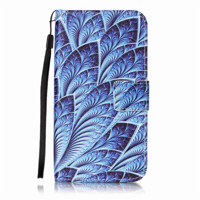 

Blue Dazzle Design PU Leather Flip Cover Wallet Card Holder Case for Huawei Y6 Pro