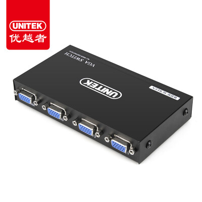 

Улучшенный человек (UNITEK) KVM-переключатели 4 Мульти USB конвертер порт VGA четыре порезать экран дисплея делится клавиатурой 4 в U-8710
