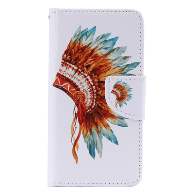 

Indian Hat Design PU Leather Flip Cover Wallet Card Holder Case for SAMSUNG A310 A32016