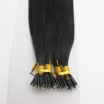 

100 beads Undetectable Dyeable Natural Color 100 Indian Virgin Human Hair Brown Micro Nano Ring Hair Extensions