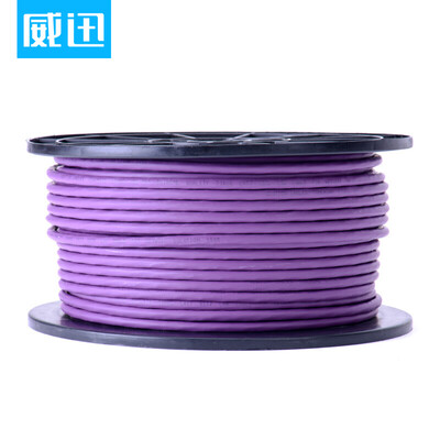 

WAIN VENTION engineering seven lines of cable CAT7 double shielded high-speed network jumper engineering home network seven lines of cable box line 100 meters purple VDB-F07-V