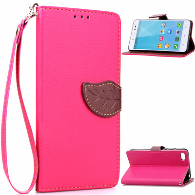 

Pink Design PU Leather Flip Cover Wallet Card Holder Case for Lenovo S90