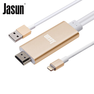 

JAVA (JASUN) Яблочная молния к линии преобразования HDMI 2 м iPhone6 ​​/ 6S / 7 / Плюс / iPad для подключения HDMI высокой четкости к телевизору и подключению JS-090