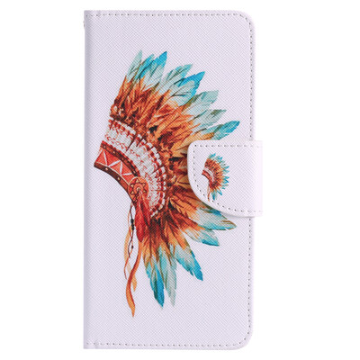 

Indian Hat Design PU Leather Flip Cover Wallet Card Holder Case for SAMSUNG J7Prime