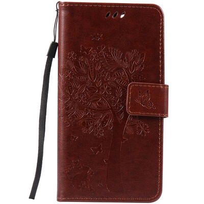 

Brown Tree Design Кожа PU флип крышки Кошелек Карты Держатель чехол для WIKO PULP