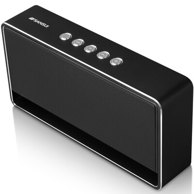 

Пейзаж SANSUI T7 Bluetooth Speaker Wireless Малый аудио мини-сабвуфер Портативный телефон Сабвуфер Металлический динамик Черный