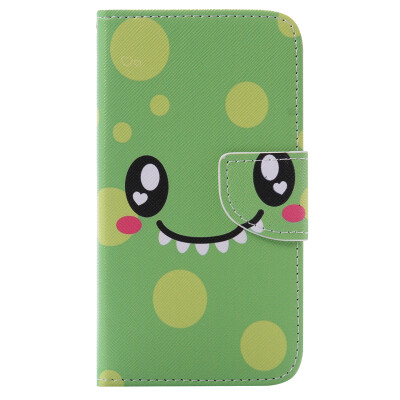 

Green Smile Design PU Leather Flip Cover Wallet Card Holder Case for NOKIA 640