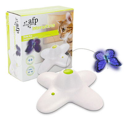 

AFP feather plush mouse tease stick pet cat toy with cat mint and ring paper - embrace the tail stick (color random