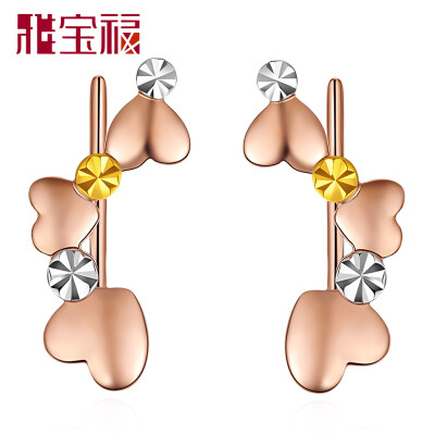 

Yakobao 18K gold ear nail color gold earrings / earrings rose gold earrings / earrings / earrings / earrings love declaration JQXWESA4019