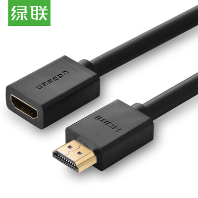 

Зеленый (UGREEN) удлинитель кабеля HDMI 2K * 4K HDMI с высокой разрешающей способностью от мужчины к женской версии 1.4 3D видео кабель для передачи данных кабель подключение к компьютеру телевизионная линия 5 метров черный 10146