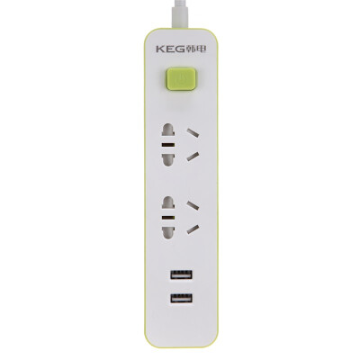 

Korean Electric KEG HD-ZSB-02KU2-G 18 m 2 hole 2USB smart lemon green socket plug plug-in board power board