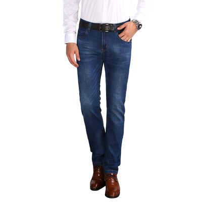 

Marilyn Men's Elasticity Slim Pants Straight Business Casual Long Pants Blue 33 H03