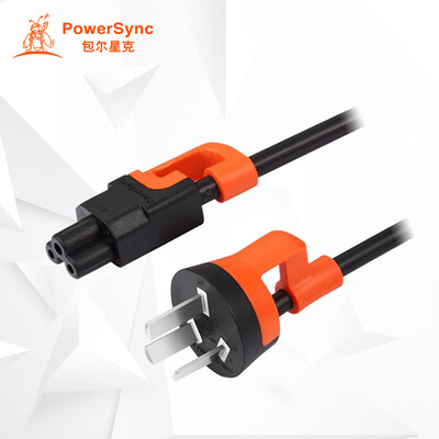 

PowerSync PWC-KNB050 Lenovo ASUS Dell HP laptop adapter power cord anti-swing plum blossom head three holes inline 05 meters
