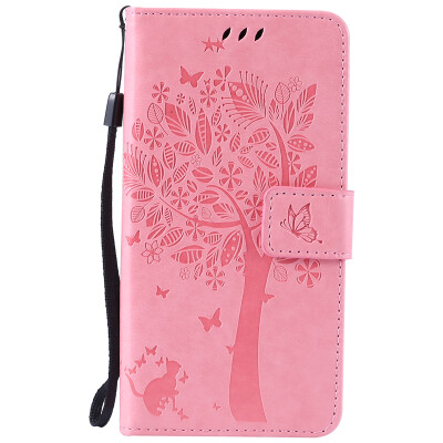 

Pink Tree Design PU кожа флип крышку кошелек карты держатель чехол для SONY M4