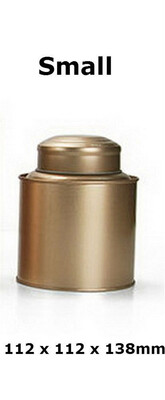 

Double Lid Tea Tin Metal Canister Coffee Can Jar Kitchen Storage Food Container Gold 112x138cm